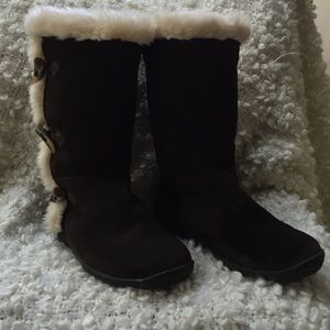 Sonoma Brown Suede & Faux Fur Boots