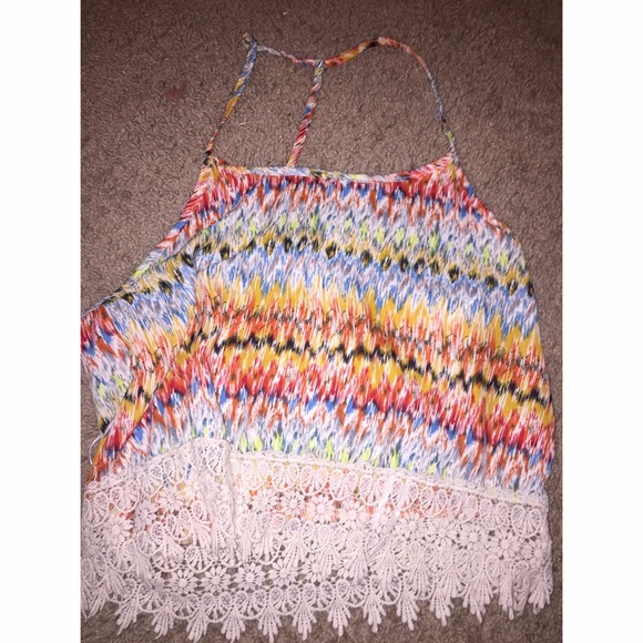 Multi color halter top! Super cute! - Picture 1 of 2