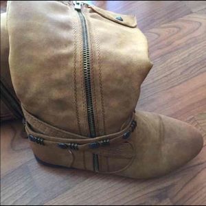 Brown suede like boots