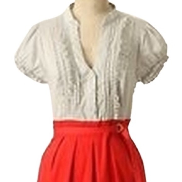 Anthropologie Dresses & Skirts - Anthropologie Red / soft gray dress