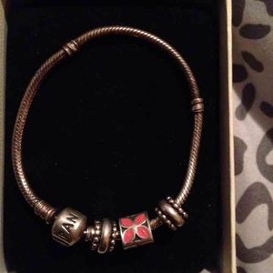 Authentic pandora bracelet with charms