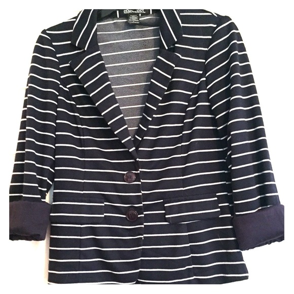 Navy/White Stripe Blazer