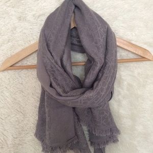 Calvin Klein Gray Silver Scarf