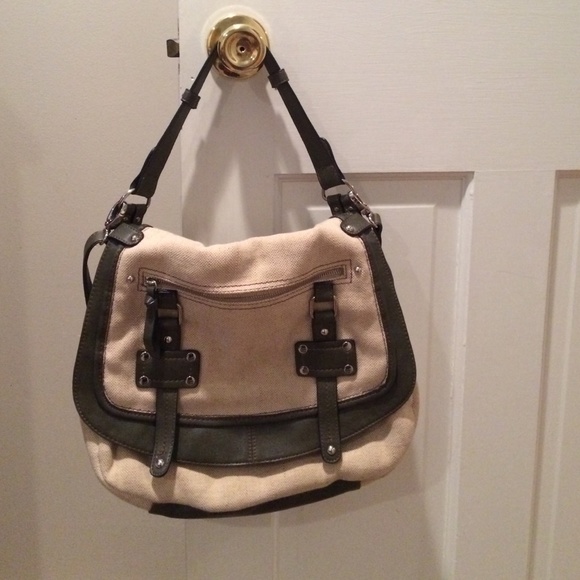 Nine West canvas saddle bag