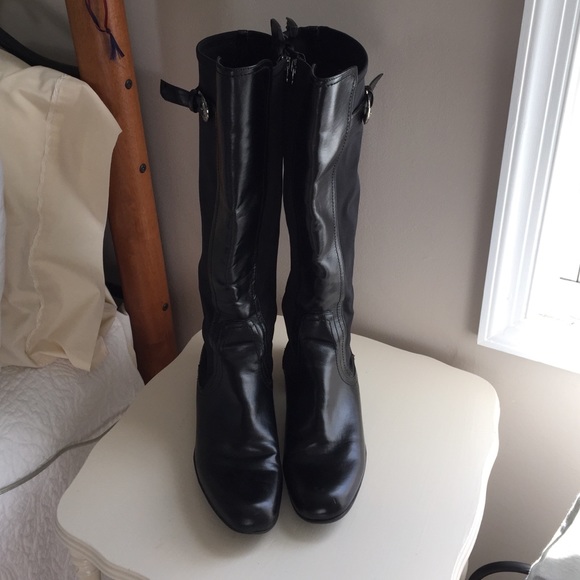 Black Stretch Tall Size 9 Boots