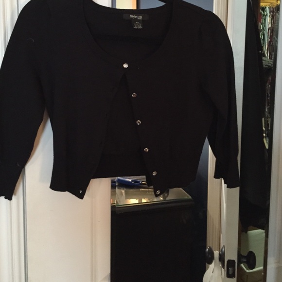 Black bolero sweater
