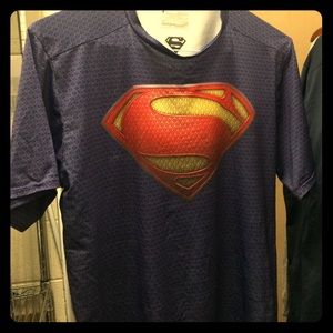Under armour heat gear superman shirt