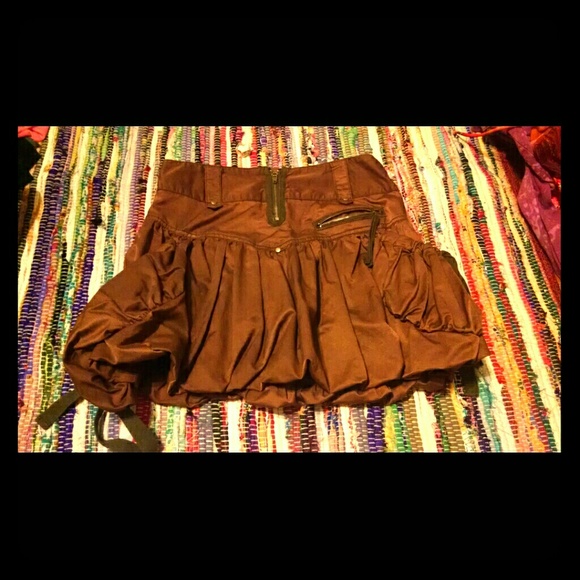 Unique Vintage Steampunk Copper Gold Skirt