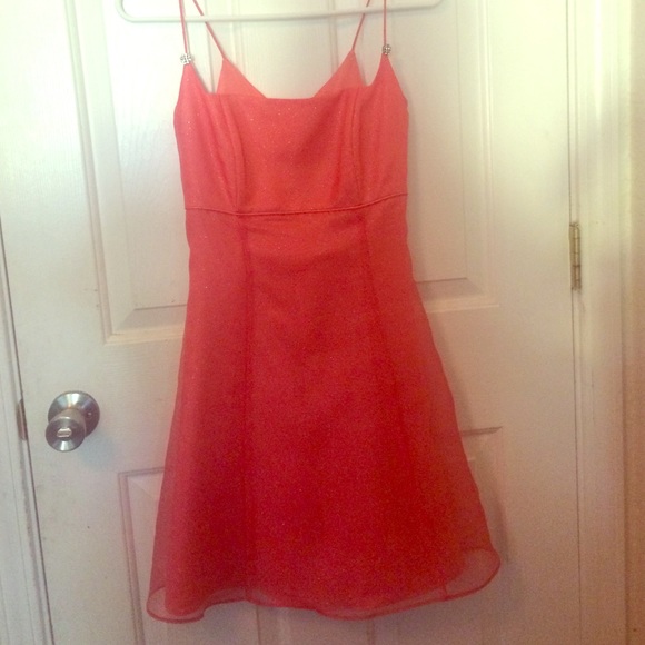 Pink homecoming dress/fitted - lace up - Picture 1 of 2