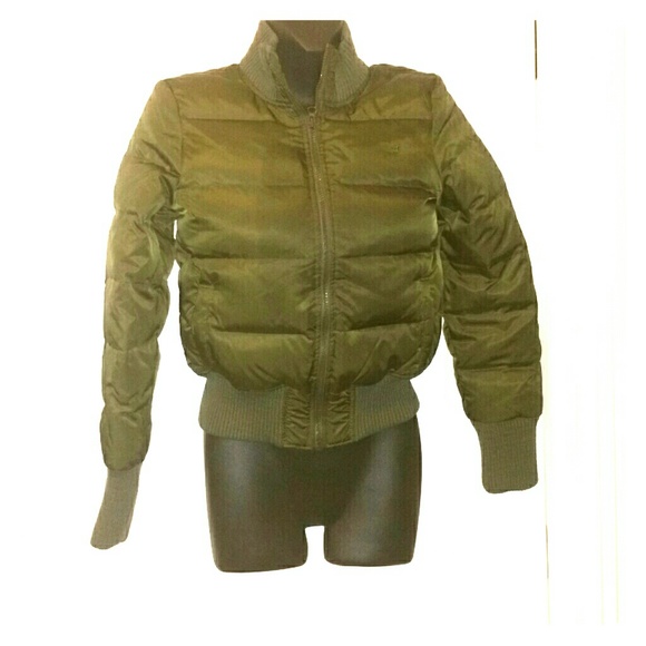 Olive Green Puff Coat