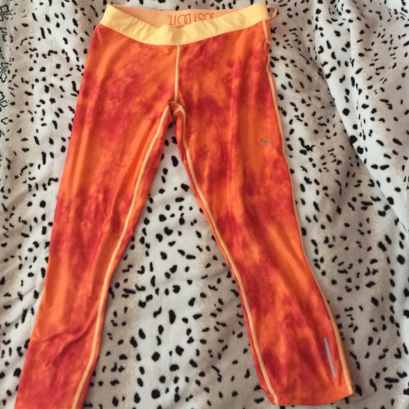 Nike Pants - Orange Nike Work Out Pants