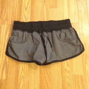 Black and gray stripe Lululemon shorts