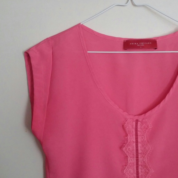 AKIRA Tops - Pink Akira Chicago Red Label Blouse