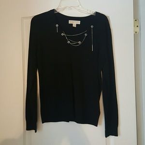 Michael kors long sleeve with silver trim