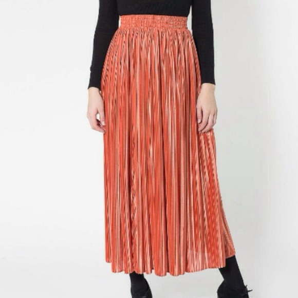 American Apparel Accordion Pleat Maxi Skirt