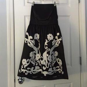 black and white cocktail dress