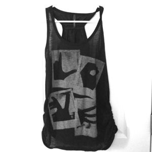 Black and gray "Love" tank