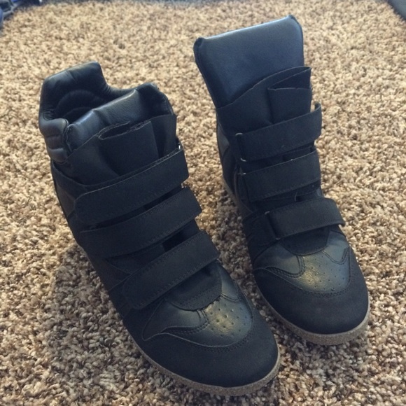 Xhilaration Shoes - Black Sneaker Wedges