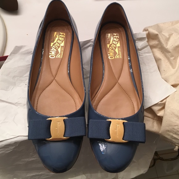 Ferragamo Patent Leather Varina Ballerina Flat