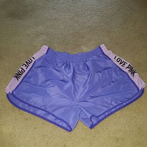 Pink running shorts