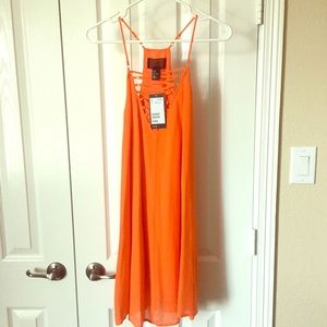 H&M Orange Spaghetti Strap Flirty Dress☀️
