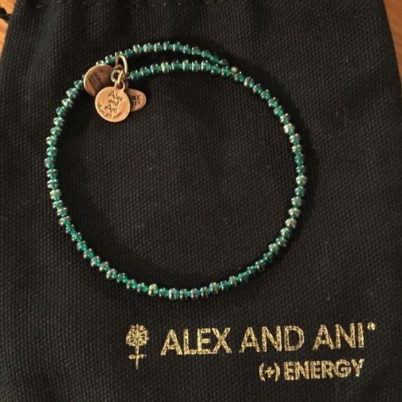 Alex and Ani Jewelry - alex & ani | teal beaded bangle
