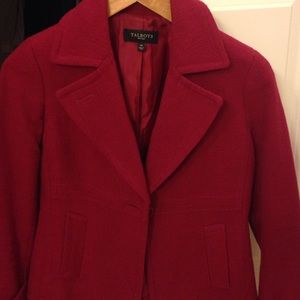 Talbots Petite textured red blazer