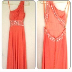 Small coral cache dress