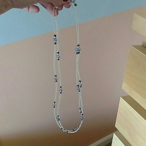 Beaded long necklace