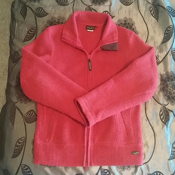 Athleta maroon jacket, wool like blend