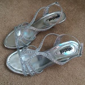 Size 7.5 silver sparkly Unlisted shoes