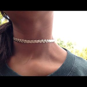 Gold braided choker