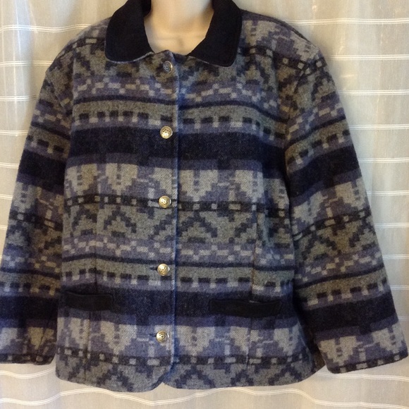 Woolrich Jackets & Blazers - Tribal print Woolrich jacket with leather trim