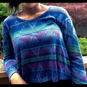 Tribal print crop top