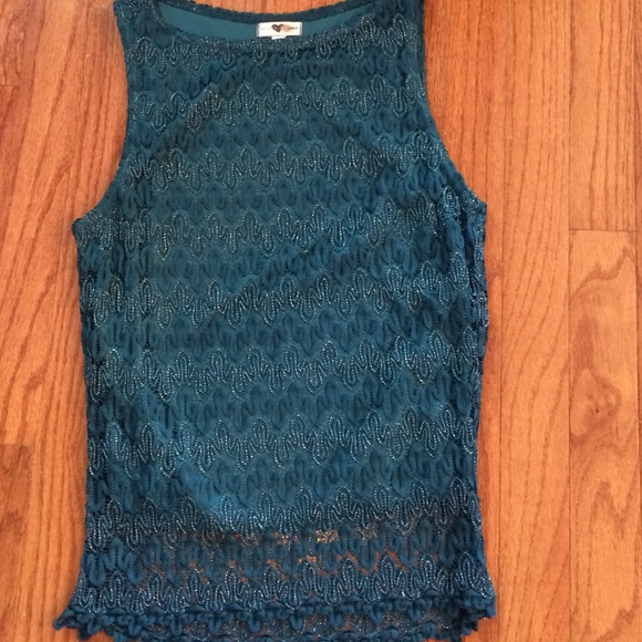 Shimmery teal tank