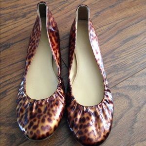 JCrew Patent Tortoise Cece Flats