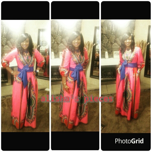 Dashiki maxi dress