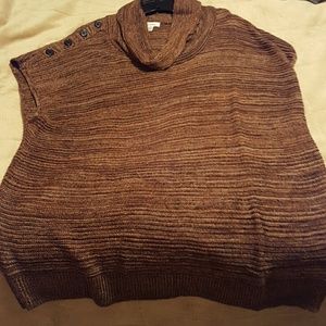 Brown cowl neck sweater, nwot