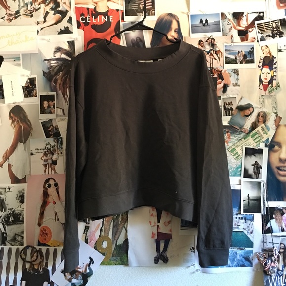 Cheap Monday Cropped Sweater Zip Pullover