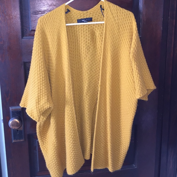Yellow Forever 21 Wrap Cardigan