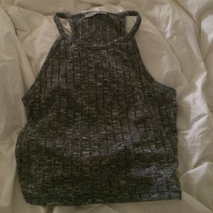 ✨Grey knit halter crop top✨