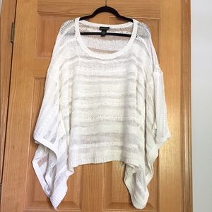 Open Stitch Poncho Sweater Lane Bryant Plus Size