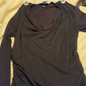 Grey cowl neck sweater