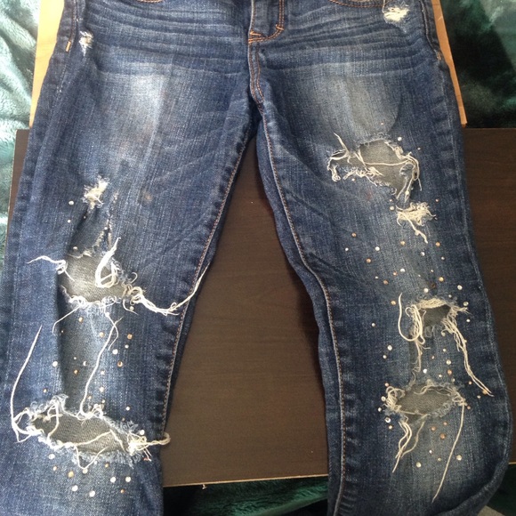 Abercrombie kids  Pants - denim ripped jeans