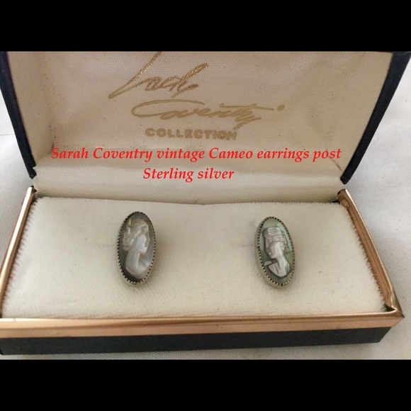 Vintage Jewelry - Sarah Coventry vintage Sterling cameo earrings🤑🤑