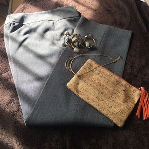 Gray, lined dress pants