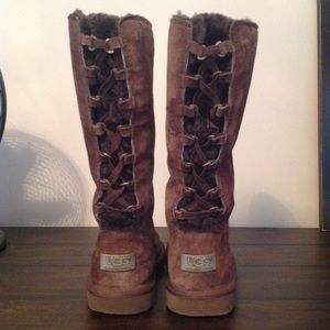 ugg lace back boots