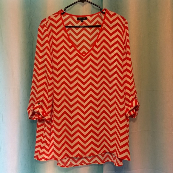 Chevron 3/4 sleeve top