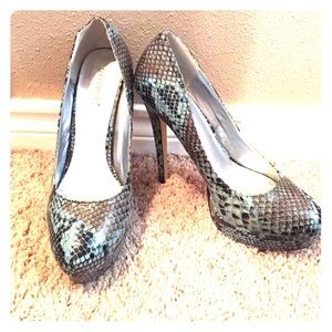 Snake Skin high heels