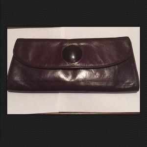 Hobo International Brown Leather Clutch Wallet